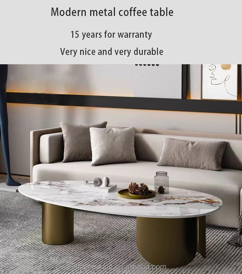 big vintage stone center stainless steel designer bedroom black marble brass metal coffee table