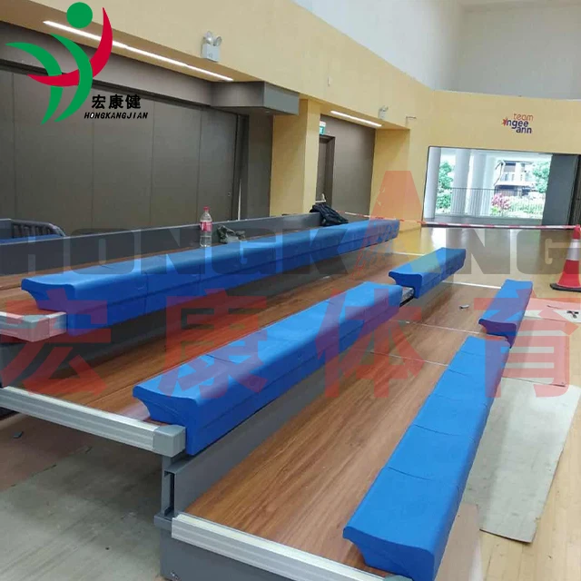 Customized sport bleacher electric the hollow bench telescopic stadium bleacher for export