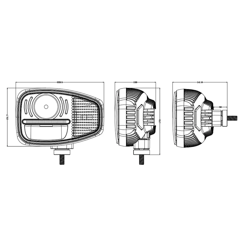 9 Inch LED Headlight 82W LED Work Lamp for Tractor Truck Agricultural Tractores 4x4 Combo Beam