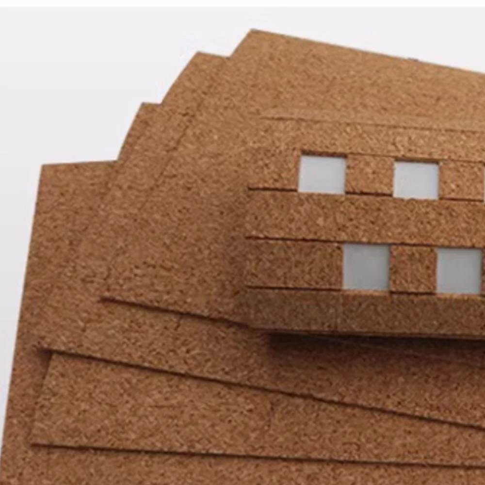 Hot Selling Glass Protecting Cork Cling Foam On Rolls Self Adhesive Square Cork Spacers Pads