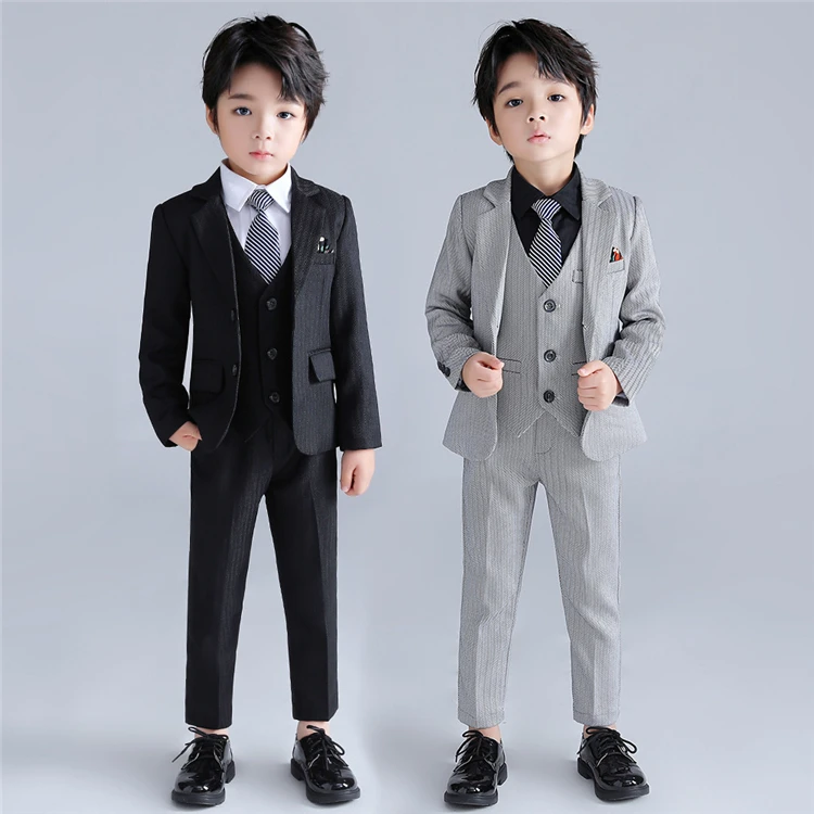 New baby wholesale long sleeve shirt clothing set boys fancy elegant casual suit set