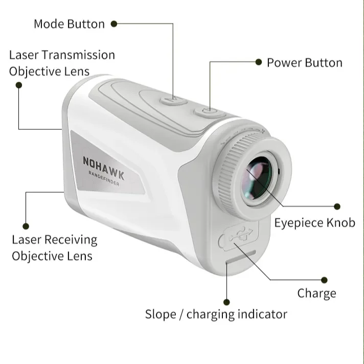 1000m Tianjin Lookout OEM white installed range finder golf shooter range finder golf rangefinders