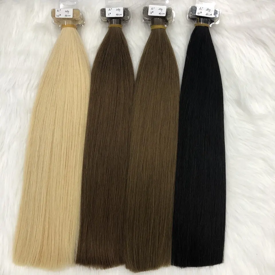Wholesale Russian Remy Tape Hair Extensions Double Drawn Tape In Hair Extensions Virgin Human Hair Extension
