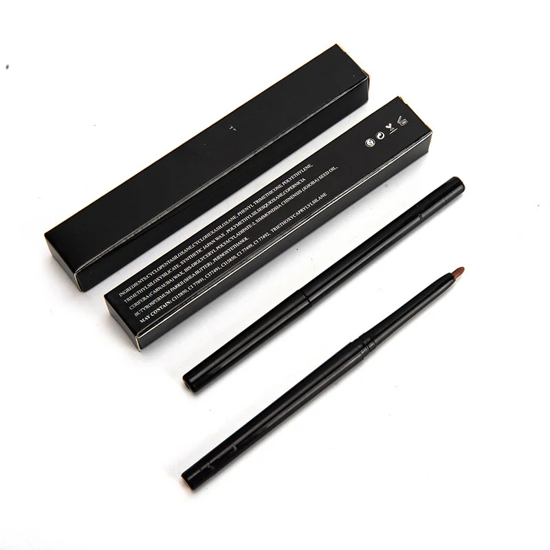 Customized vegan waterproof private label black retractable lip liner creamy matte twist lip liner