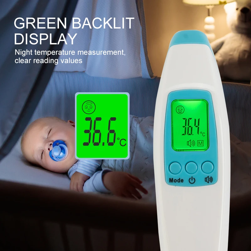 non contact digital forehead infrared thermometer for baby adult