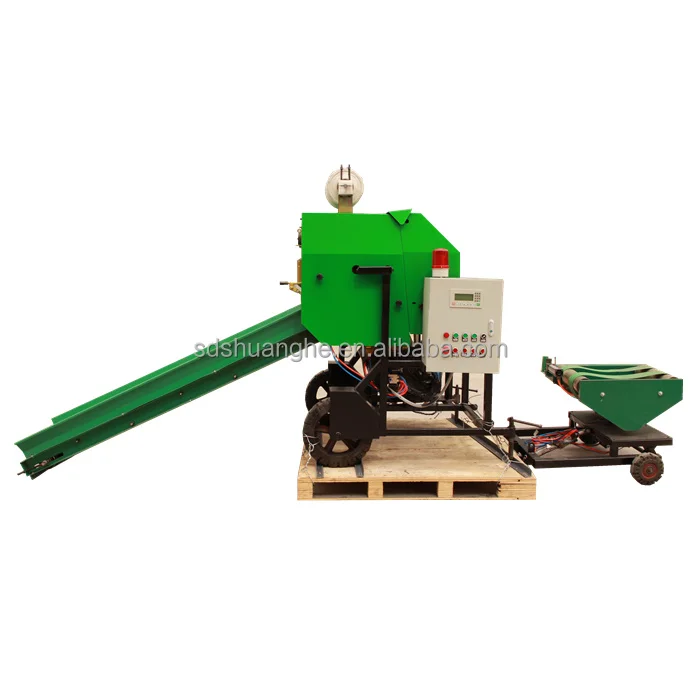 Full Automatic electric Silage roll baling machine, corn straw round baler and film wrapping machine factory cheap price