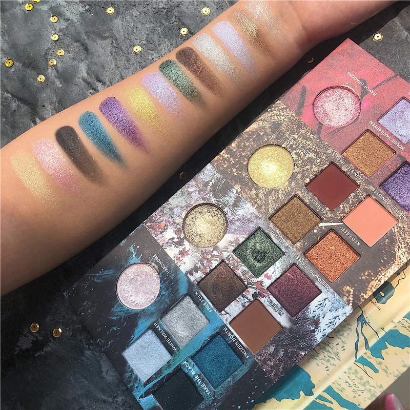 20 Color Game Thrones Eyeshadow Palette Gradient Green Makeup Palette Shimmer Matte Glitter Pigment EyeShadow Palette Waterproof