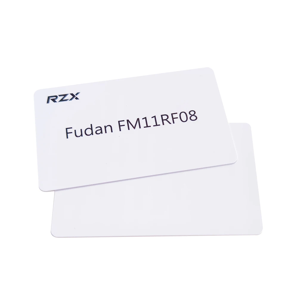 Fudan FM11RF08 ПВХ пустая белая карточка с печатным логотипом Высококачественная пластиковая карточка