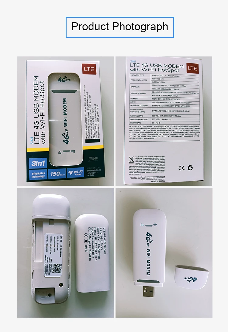 Лидер продаж LTE 4G USB модем беспроводная карта Wi-Fi