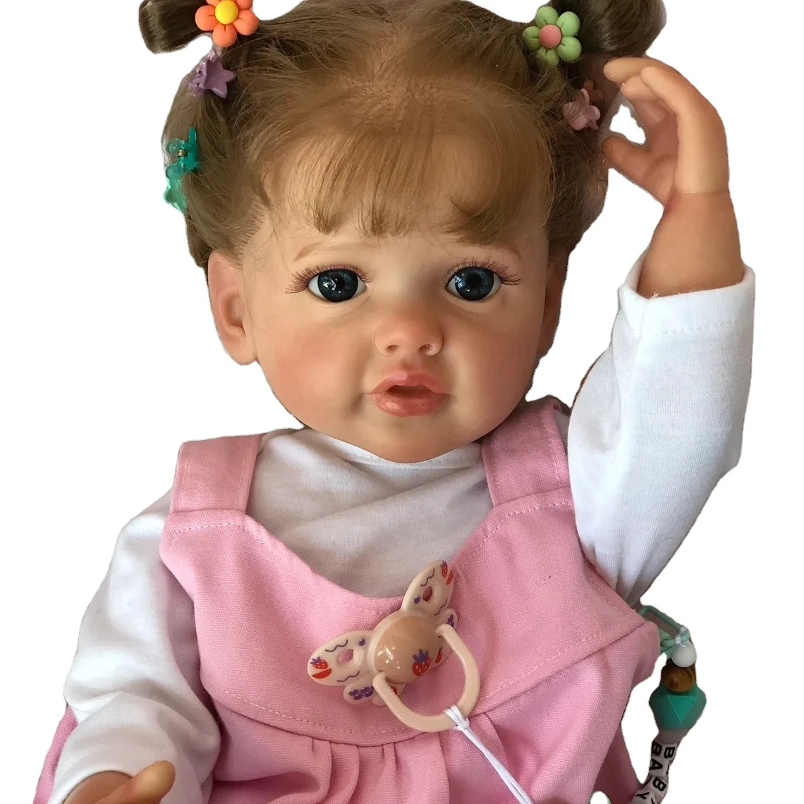 NPK 55CM Full Body Silicone Waterproof Toddler Girl Doll Princess Betty Lifelike Soft Touch 3 D Skin Multiple Layers Painting
