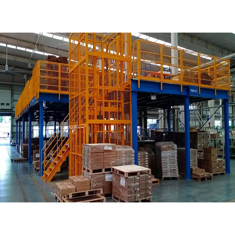 Warehouse Steel Structure Heavy Beam Supporting Industrial Mezzanine Floor