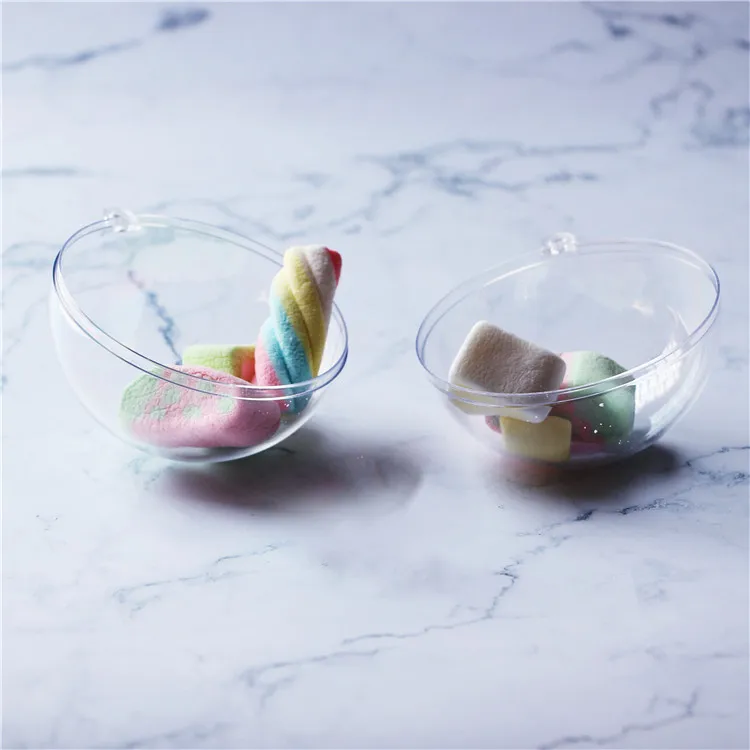 Packitte 60mm Decoration Acrylic Clear Transparent Plastic Ball For Candy