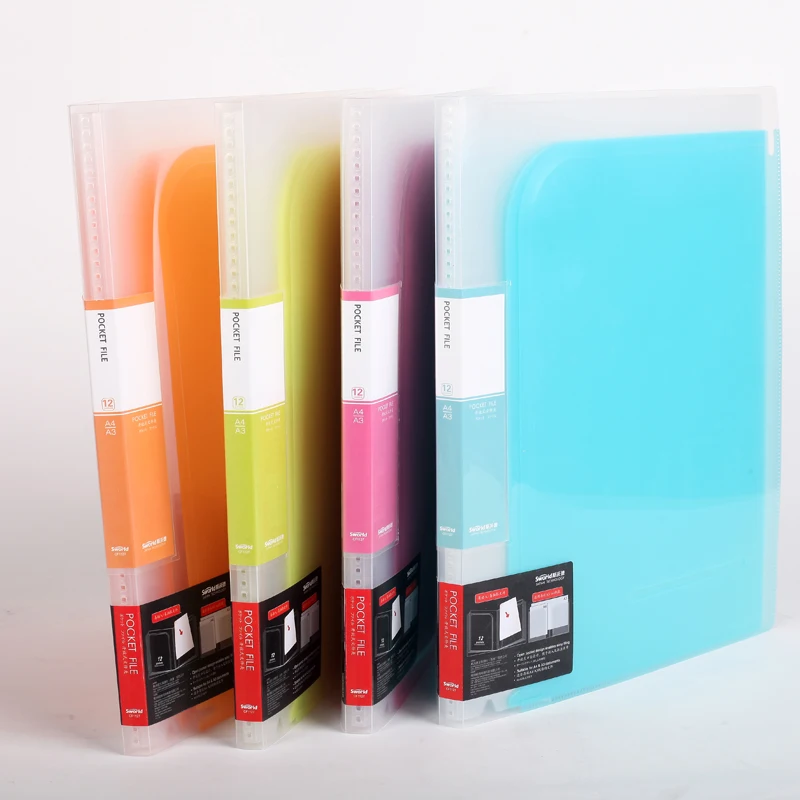 SWORLD New Design Custom A4 A3 Plastic File Folder For Office Eco-friendly Document File Organizer Factory Filing Products