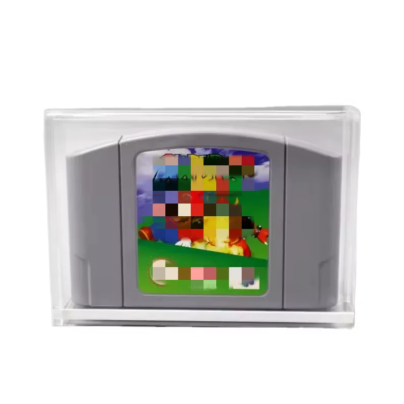 Пользовательский прозрачный N64 картридж для видеоигр акриловый дисплей картриджи протектор коробки