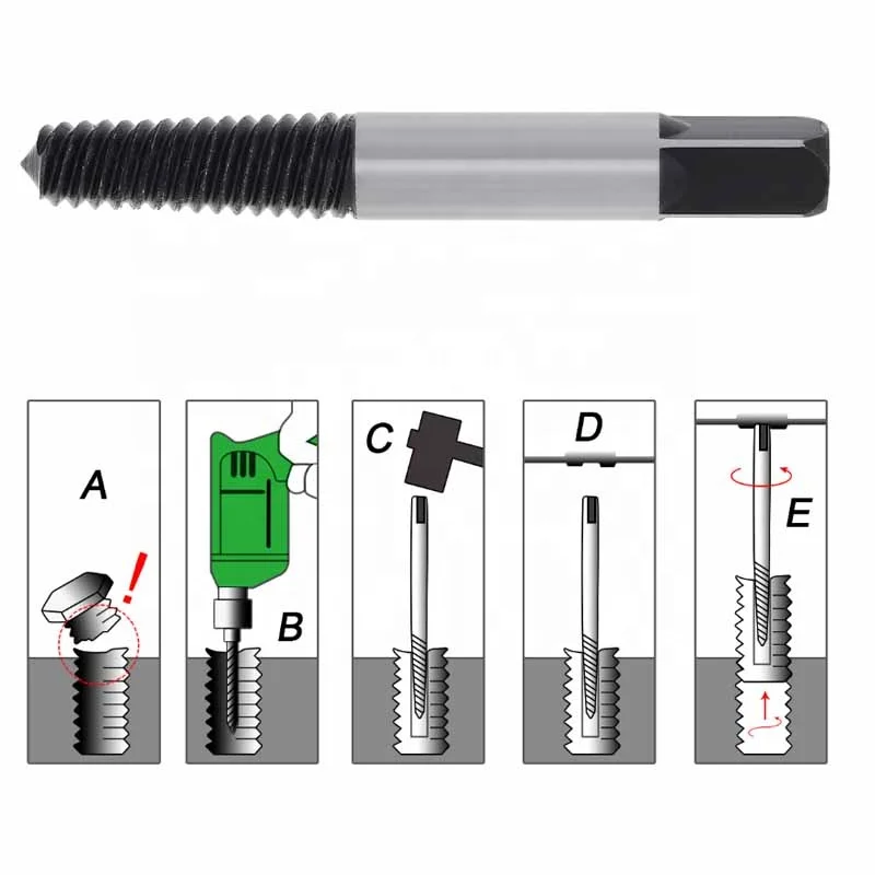 SDPSI 5-8Pcs Set Damaged Screws Extractor Center Drill Bits Guide Set Broken Damaged Bolt Remover Speed Easy Set