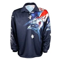 Custom sublimation print Sport wear fishing clothes upf50 polo long sleeve fishingwear quick dry fishing shirt