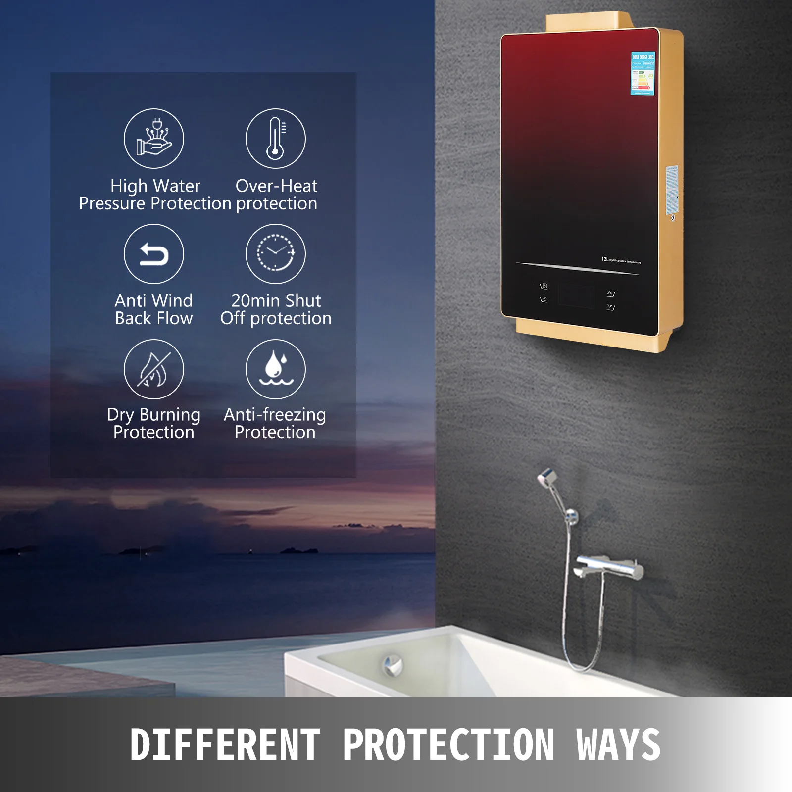 PEIXU  12L Tankless Propane Water Heater Gas+water+heaters other water heaters gas