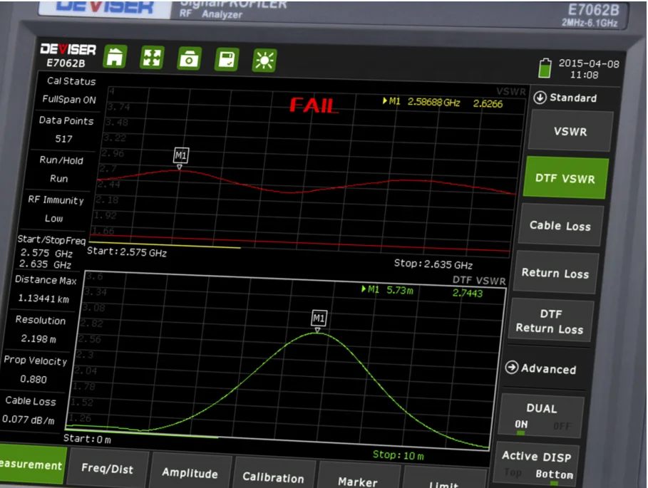 DEVISER 8.4 inch screen Wireless SignalPROFILER E7042B Spectrum Analyzer 2MHz-6.1GHz RF Analyzer with VNA