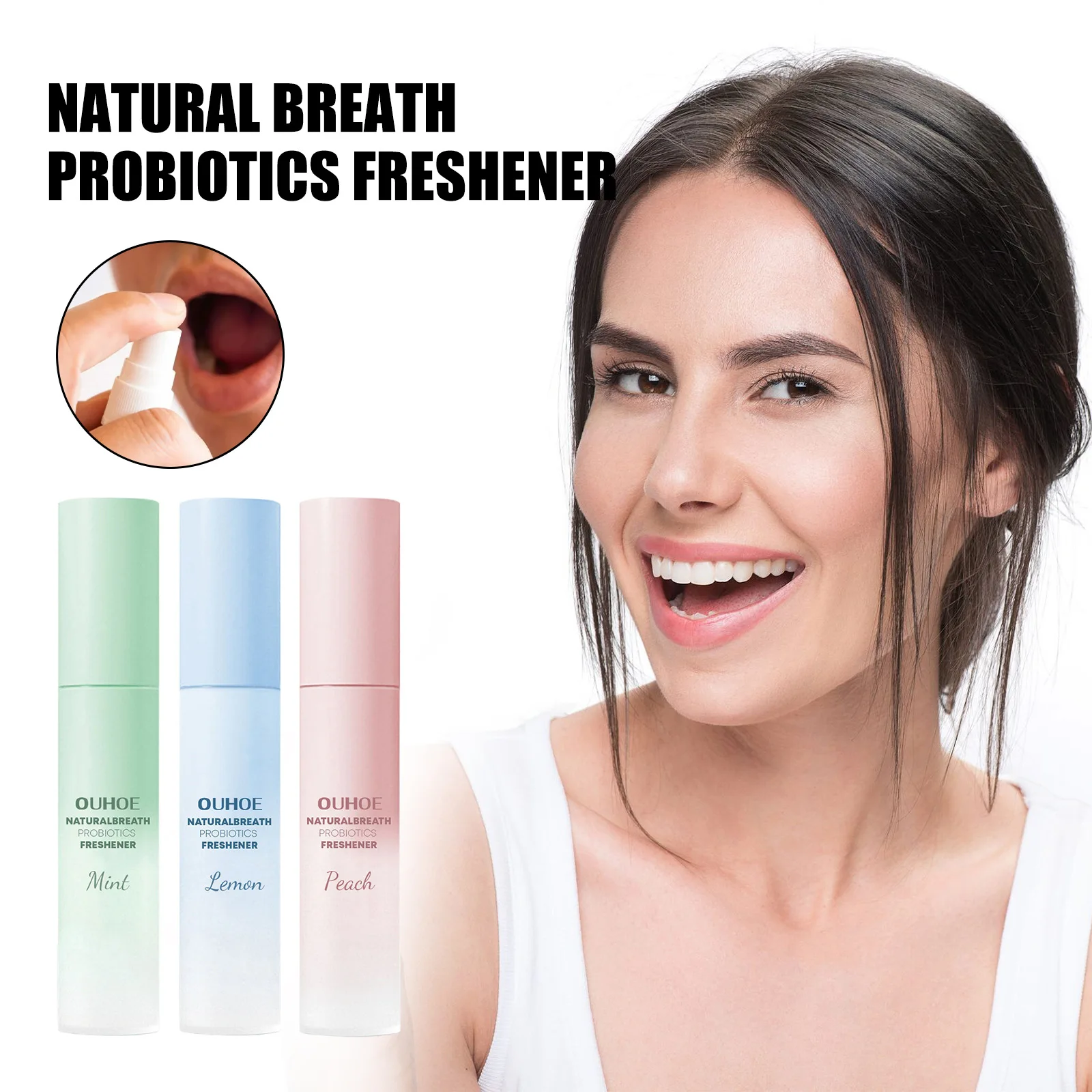 0 Alcohol Mint Flavor 17ml Portable Oral Refreshing Mouth Spray Reduce Odor Breath Fresheners