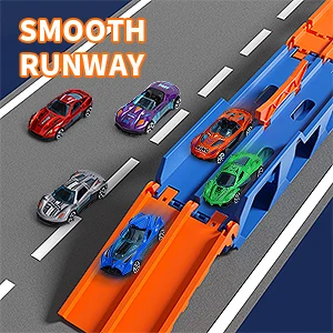 Toys for 3 4 5 6 Years Old Boys Transport Car Toys 61-Inch Race Track for Boys Kids, Car Toys Track Set for Kids Boys Girls