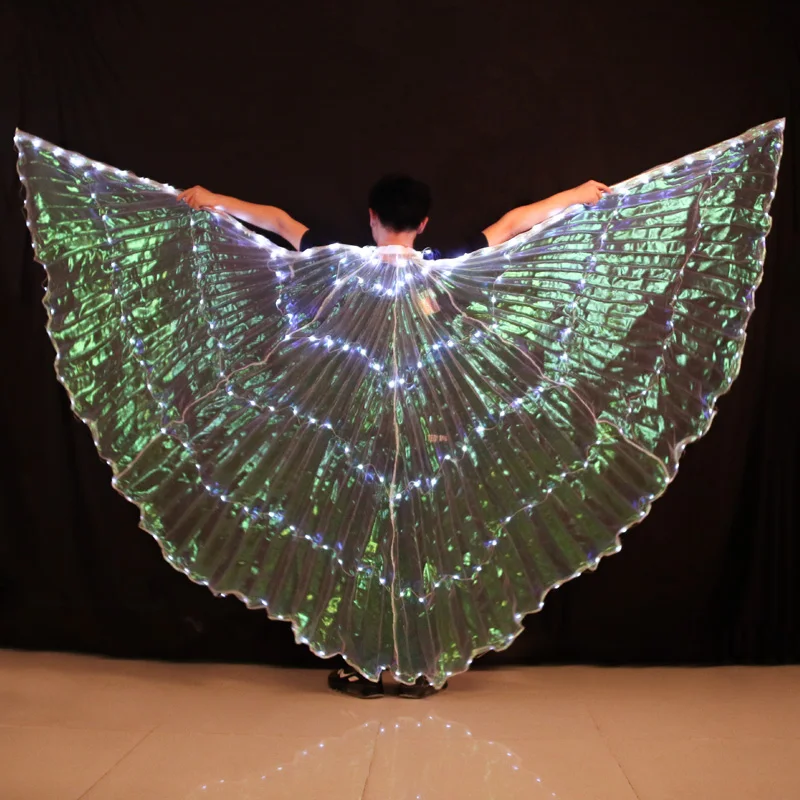 Halloween performing prop adult LED isis wings glowing belly dancing LED angel isis wings