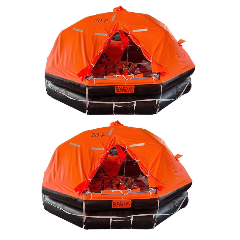 Different capacity devit-launched inflatable liferaft for marine survival at low price