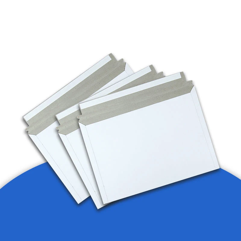 Wholesale custom logo printed cardboard shipping envelope document gift packaging express mailer paper envelopes for book card