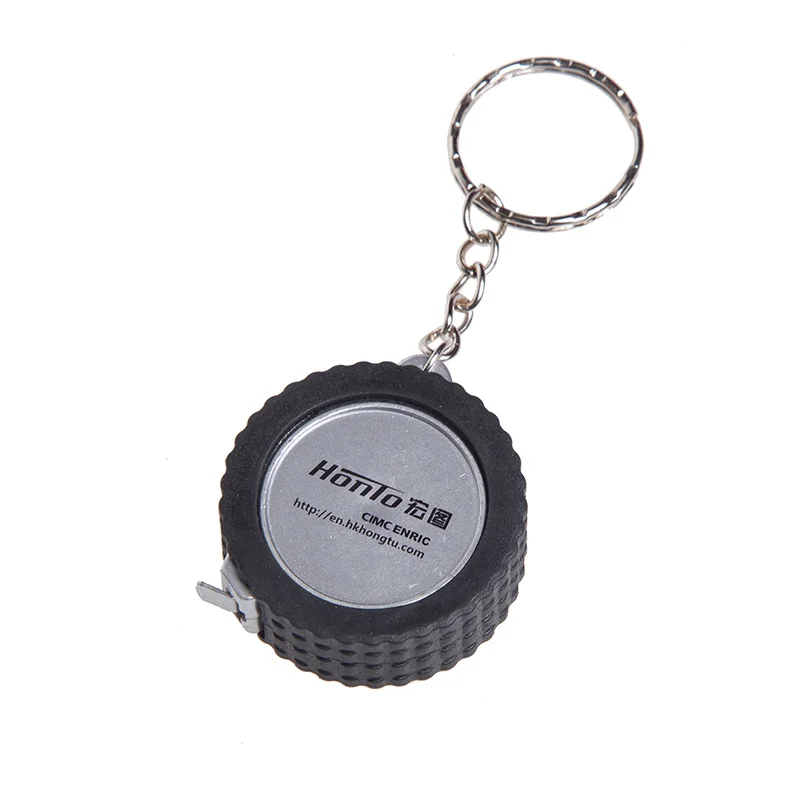 Advertising Small Tire Shape Tape Measure Keychain, 0402013 MOQ 100PCS One Year Quality Warranty