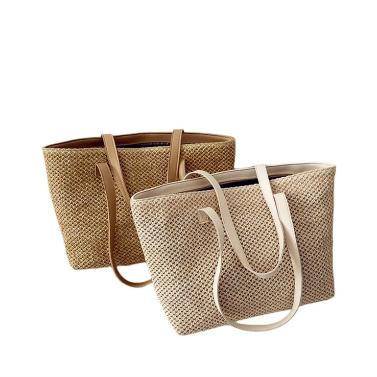 Sac A Main Pour Dames En Plein Air Plage Sacs Paille Tisses Sur La De Voyage fiet Peche коллекция 18 Cabas Rond Tisse
