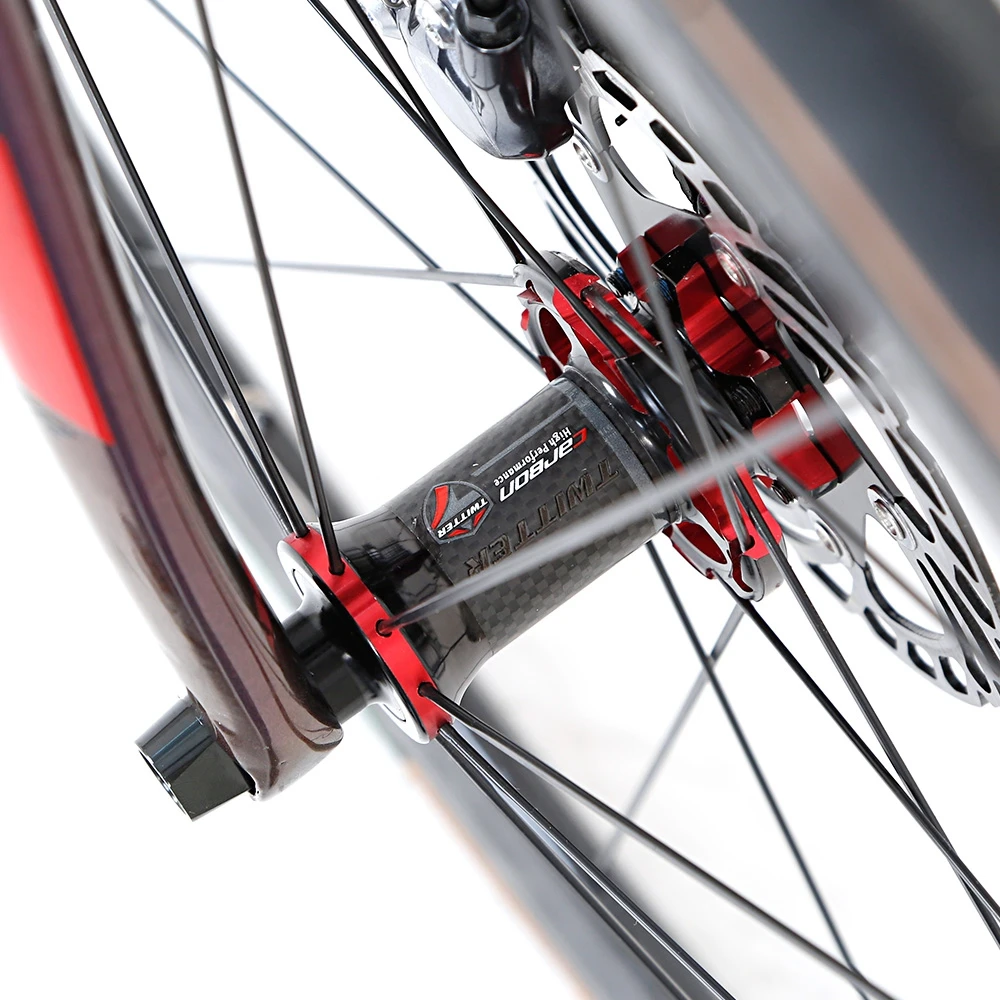 TWITTER CYCLONEpro holographic color aero disc road bike 700c racing road bicycle with R7020 kit