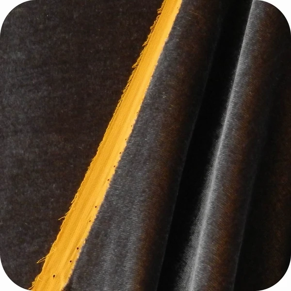 Silk rayon velvet, iridescent 2-tone colors in Gray/lilac Brown/purple Gray/yellow Turquoise/purple Gray/gold Fuchsia/black