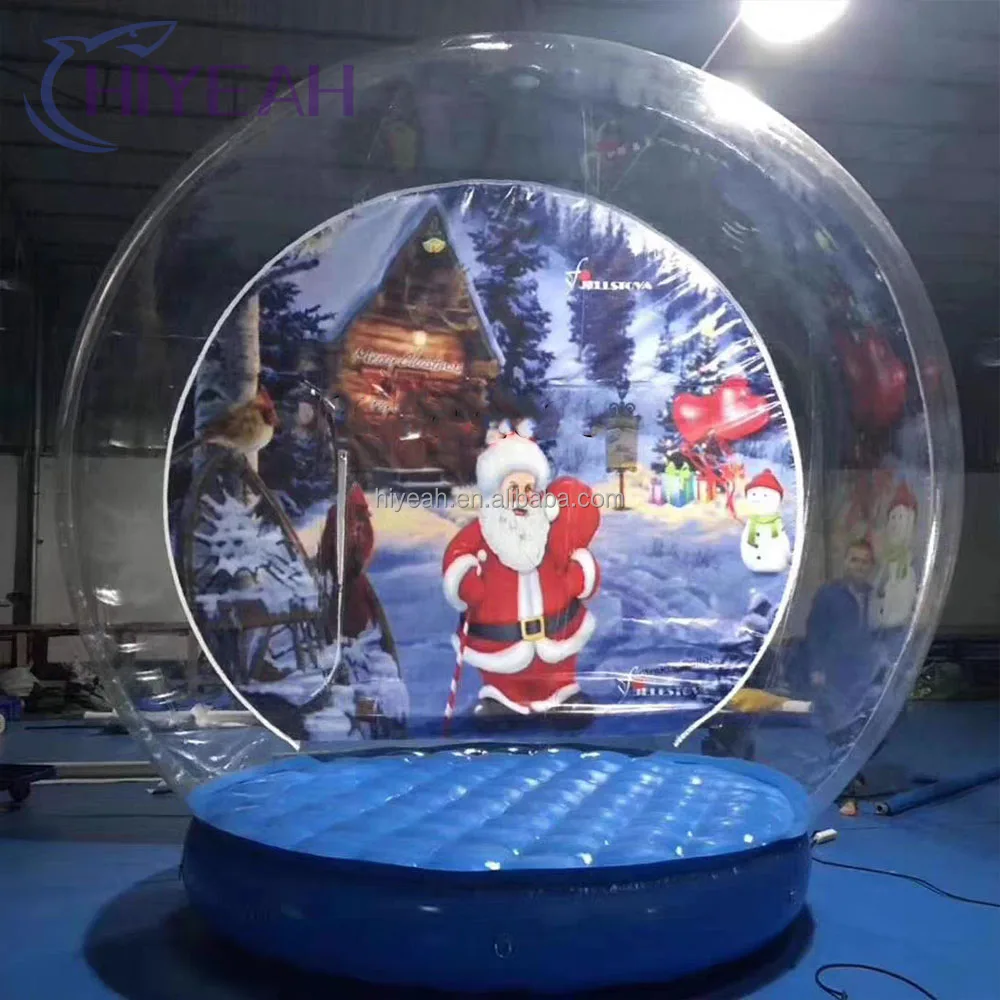 Outdoor Advertising Inflatable Snow Globe Balloon / inflatable Christmas snowball for decoration