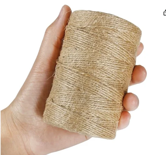 1-3mm  Natural  Twine Jute Rope for Gift Packaging and DIY