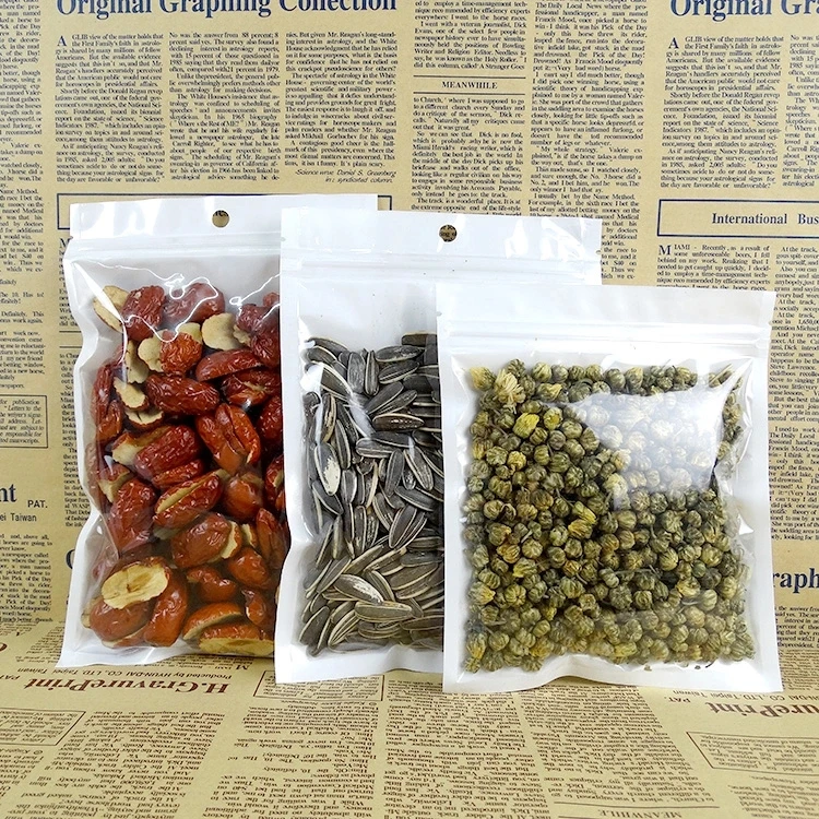 White Clear Self Seal Zipper Plastic Retail Packaging Packing Poly Bag Zip Lock Package With Hang Hole