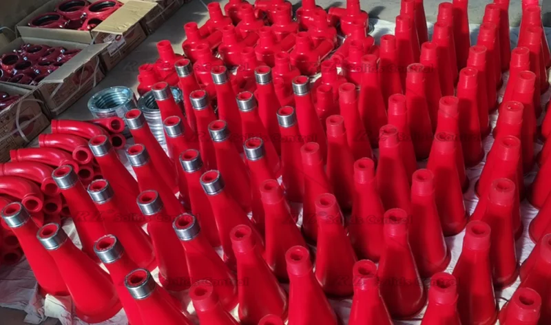 Oil drilling separation mud hydrocyclone flange connection lower cone