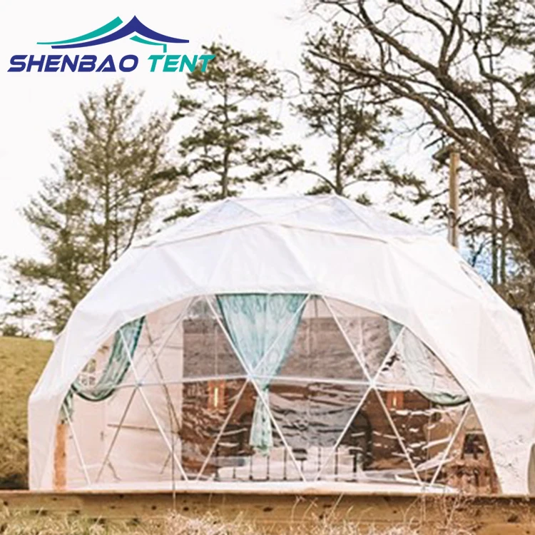 Luxury Yurt Connected Camping Tree Cabin Dome House Family Party Geometric Dome Tent Promotion Tent For Camping