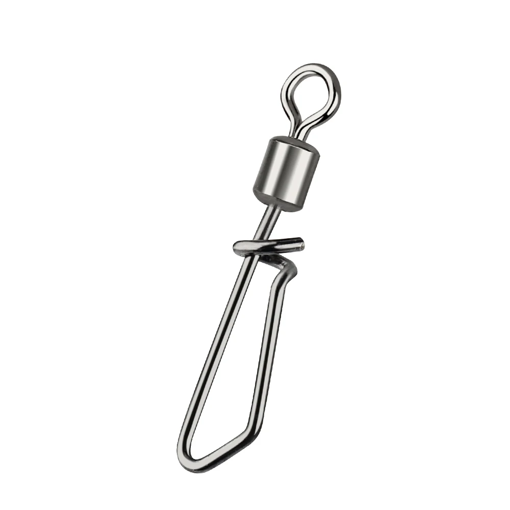 Rolling swivel with T-shape snap fishing swivels connector for fishing hooks accessories