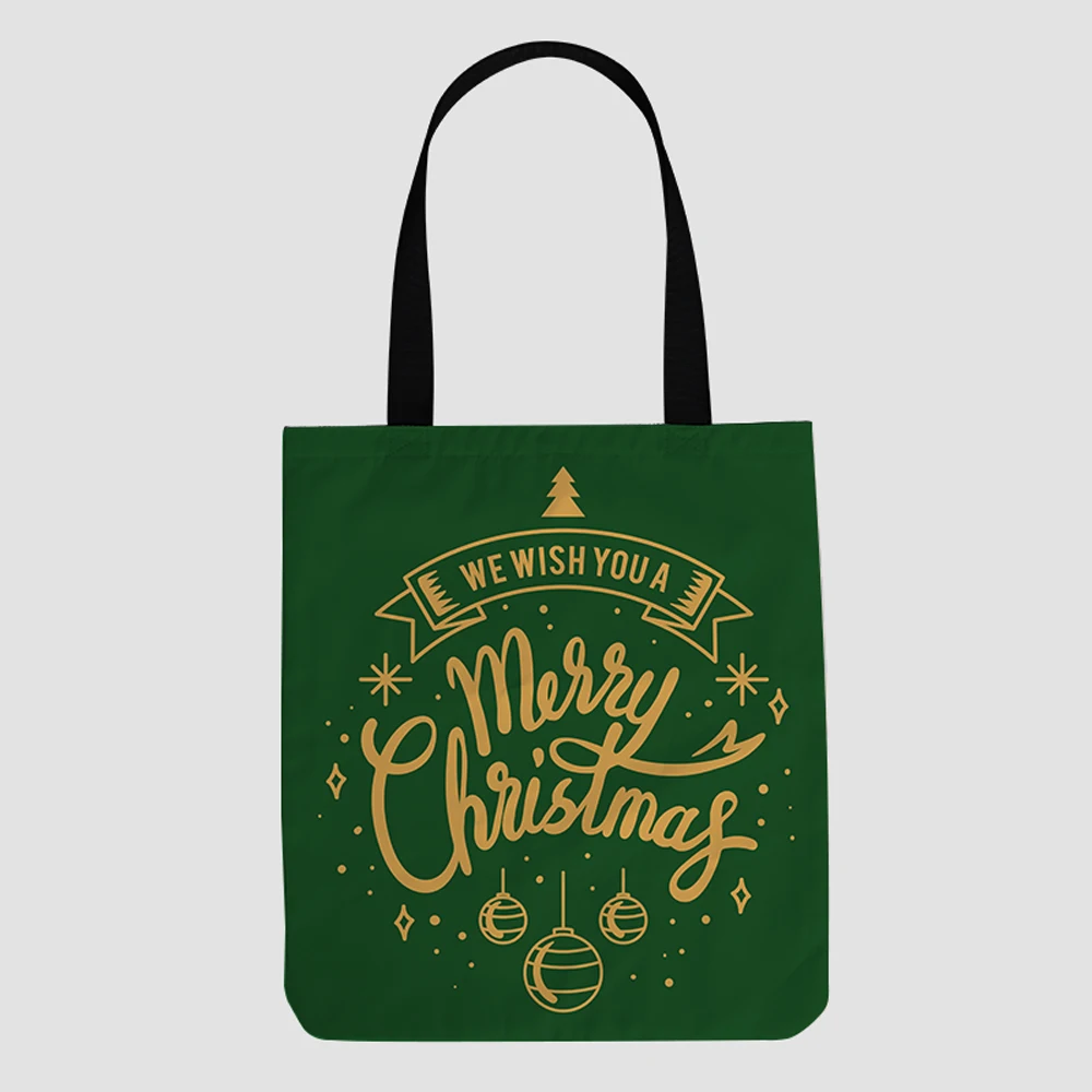 2021 custom canvas hand shopping bags shoulder Christmas style designer ladies handbags fashion trends for women men tote bag