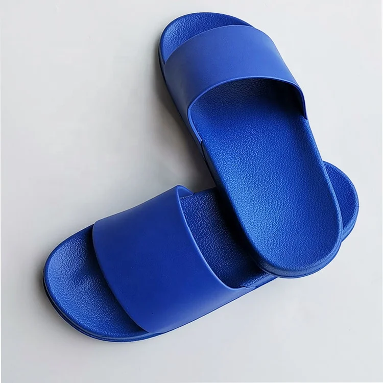 Custom Men Wholesale Beach Blue Flip flops Slide Shoes Slides Foot Wear Bathroom Anti slip Sliders Slippers for Women and kids