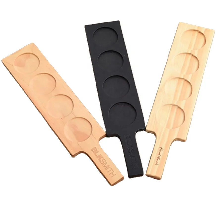 Bar Tasting Flight Paddle Board Wooden Serving Tray Shot paddle wooden shot glass Beer Tray Wood condiment tray