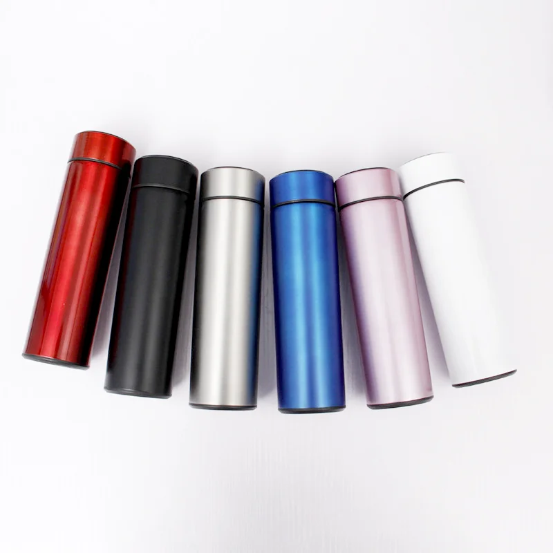 Ready To Ship Custom Logo Insulated Stainless Steel LED Digital Temperature Display Smart Water Bottle