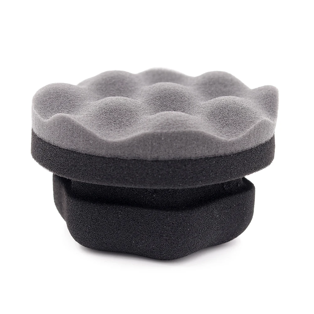 Popular Custom Logo Honeycomb Surface Car Tire Dressing Foam Applicator Detailing Tire Shine Applicator