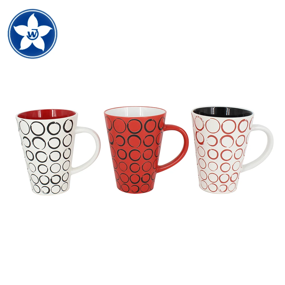 WUJO Ceramic Mug Custom Shape Li Ling Modern Ceramic Color Glazed Coffee Mugs