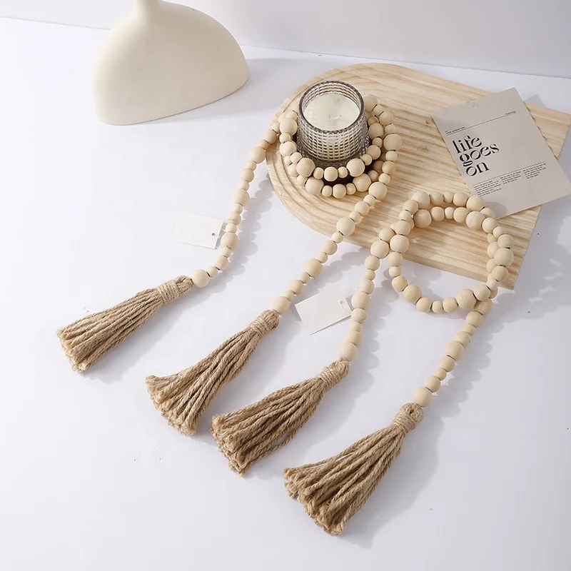 57pcs Prayer Beads Muslim Hand Authentic Indonesian Beads Counter 8mm Wooden Beads Religious Jewelry For Crafts