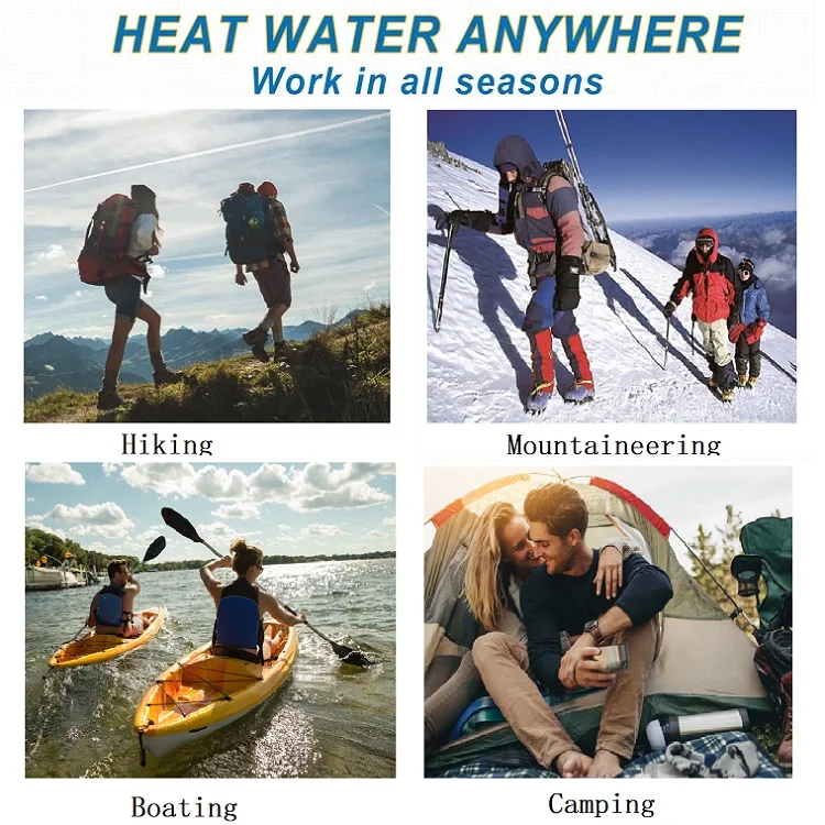 Portable Camping Water Boil Heater Hunting Outdoor Solar Device Water Heater cup Personal Sun solar Kettle