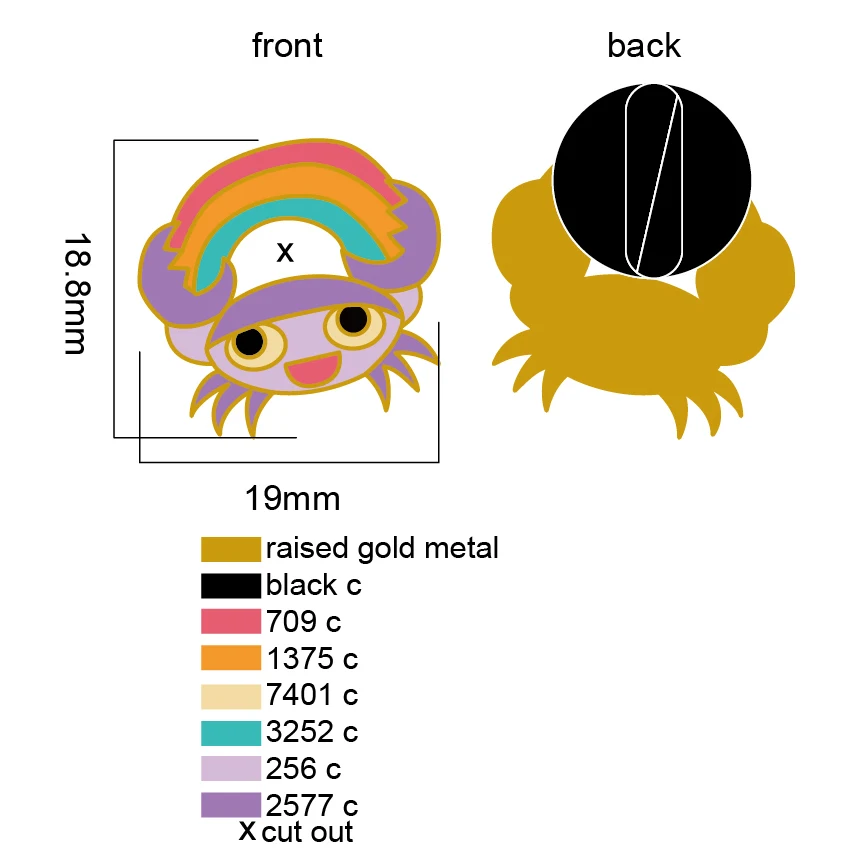 Custom No Minimum anniversary hard enamel pin with silk screen printing lapel pin