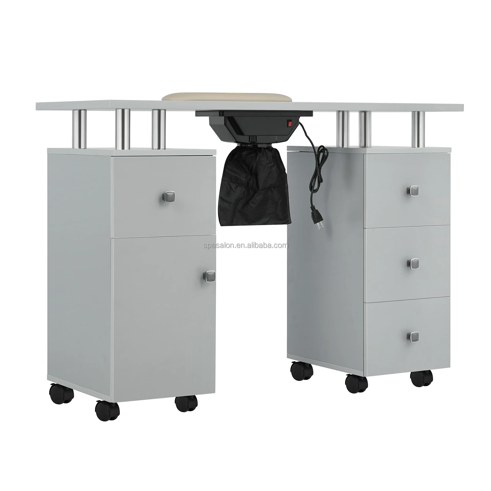 Flash sale Black Nail table with cleaner nail Spa simple modern manicure table in China