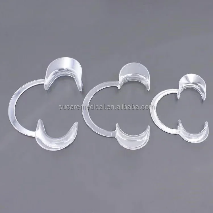 Стоматологический классический C-образный расширитель ротовой полости, прозрачный пластиковый Ретрактор для зубных щек