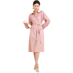2022 Low MOQ OEM Clothing Manufacturers Custom midi shirt dress Causal Business Dress Long Blouse Latest Formal Dress for Woman