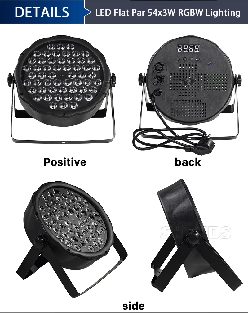 
54x3W Violet Color DMX512 Par Lighting For DJ Disco Party Wedding Decoration Dance Floor Nightclub Led Stage Light 